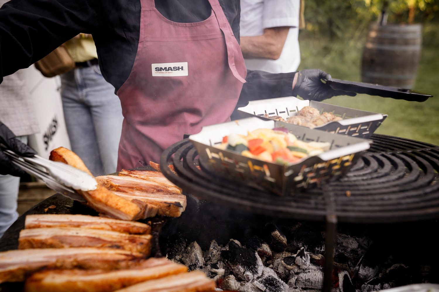 Live cooking op de grill