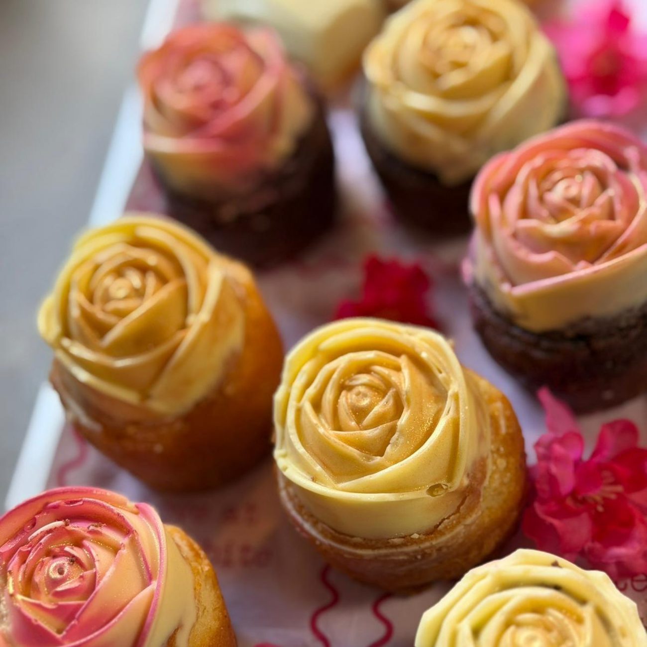 Cupcakes met rozen
