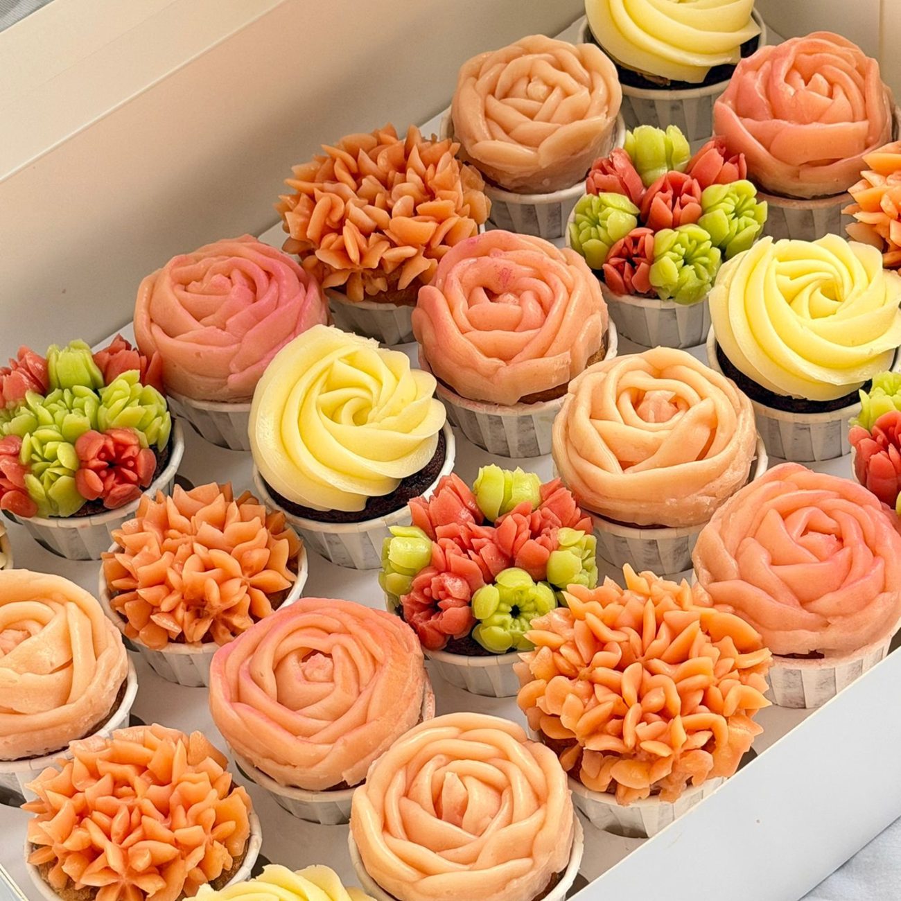 Cupcakes met roosjes